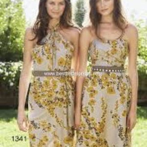 WATTERS Yellow Floral Bridesmaids Dress 1341 8
